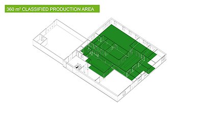360sqm classified prodction area